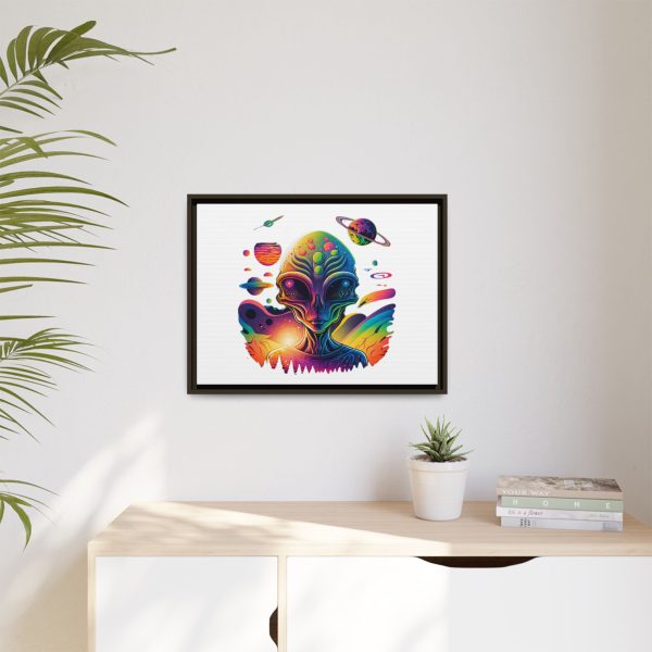 Vibrant Alien Canvas Art Print, Framed Decor for Sci-Fi Lovers, Cosmic Wall Art, Colorful Home Decoration, Unique Gift Idea - Image 91