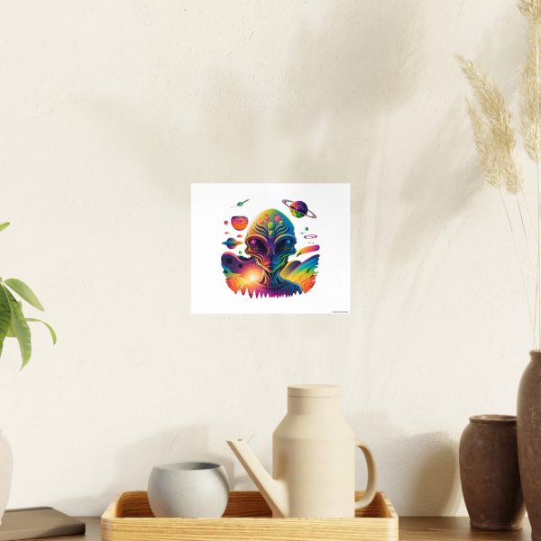 Colorful Alien Art Poster, Psychedelic Wall Decor, Outer Space Prints, Home Decoration, Gift for Sci-Fi Lovers - Image 9