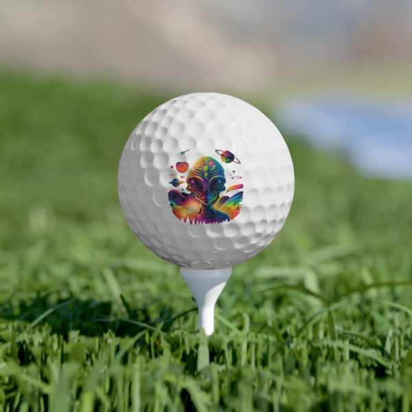 Alien-Themed Golf Balls Set, Fun Gift for Golfers, Cosmic Sports Gear, Unique Golf Accessories, Quirky Gift for Birthdays - Image 4