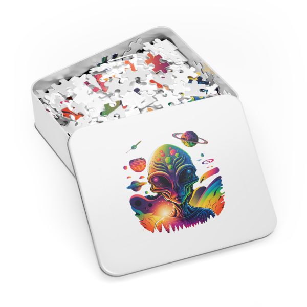 Colorful Alien Jigsaw Puzzle, Space Decor, Gift for Him, Nerdy Puzzle, Mind-Stimulating Fun, Kids & Adults Activity - Image 9