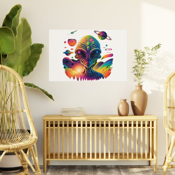 Vibrant Alien Foam Board Art Print, Space Decor, Unique Wall Art, Sci-Fi Home Decor, Gifts for Alien Lovers, Cosmic Alien Poster - Image 31