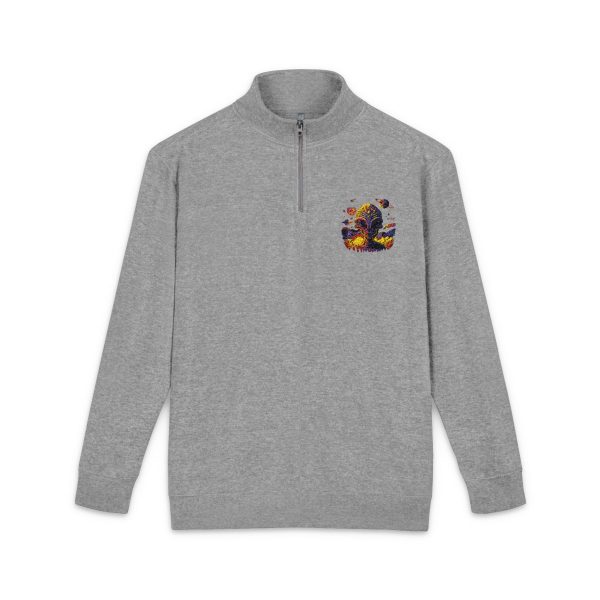 Cozy Embroidered Unisex Fleece Pullover, Casual Sweatshirt, Fall Fashion, Gift for Him/Her, Outdoor Activities, Layering Essential