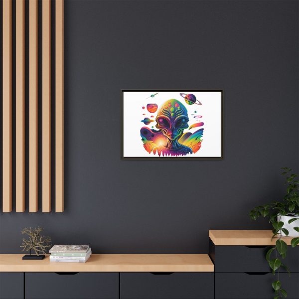Vibrant Alien Canvas Art Print, Framed Decor for Sci-Fi Lovers, Cosmic Wall Art, Colorful Home Decoration, Unique Gift Idea - Image 100