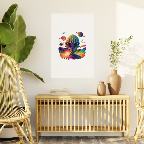 Vibrant Alien Foam Board Art Print, Space Decor, Unique Wall Art, Sci-Fi Home Decor, Gifts for Alien Lovers, Cosmic Alien Poster - Image 63