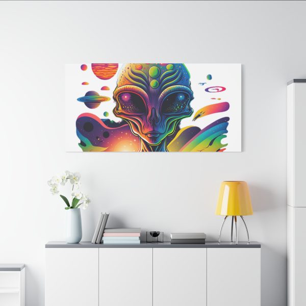Alien Art Canvas Print, Colorful Wall Decor, Retro Sci-Fi Artwork, Unique Home Accent, Space Lover Gift - Image 95