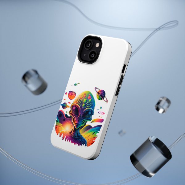 Colorful Alien Phone Case for Protection and Style, Galaxy-Themed Case, Retro Vibe Case, Unique Gift for Sci-Fi Lovers, Planet Design Case - Image 3