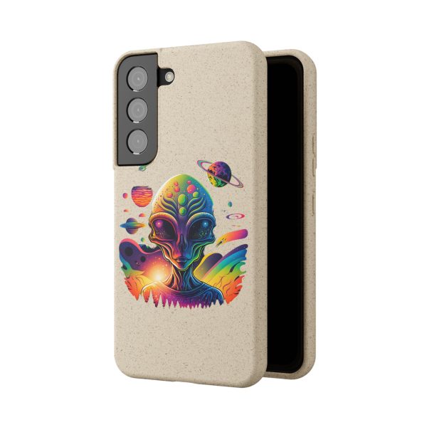 Vibrant Alien Biodegradable Phone Case, Eco-Friendly Galaxy Phone Cover, Unique Gift for Space Lovers, Fun Alien Design, Sustainable [...] - Image 158
