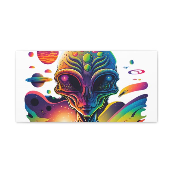Alien Art Canvas Print, Colorful Wall Decor, Retro Sci-Fi Artwork, Unique Home Accent, Space Lover Gift - Image 61
