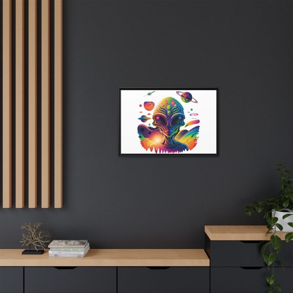 Vibrant Alien Canvas Art Print, Framed Decor for Sci-Fi Lovers, Cosmic Wall Art, Colorful Home Decoration, Unique Gift Idea - Image 24