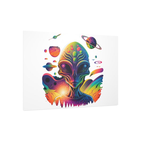 Vibrant Alien Foam Board Art Print, Space Decor, Unique Wall Art, Sci-Fi Home Decor, Gifts for Alien Lovers, Cosmic Alien Poster - Image 30