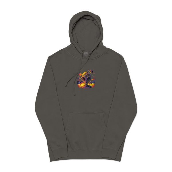Vibrant Pigment-Dyed Hoodie, Unisex Embroidery Pullover, Cozy Casualwear, Trendy Streetwear Gift, Perfect for Fall Celebrations, [...] - Image 13