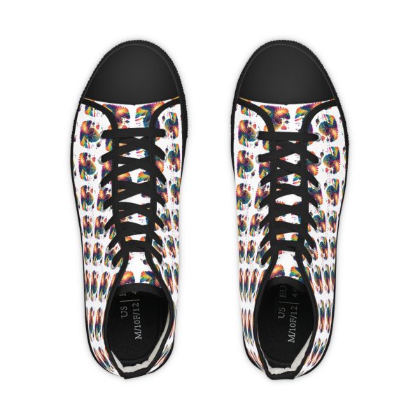 Colorful High Top Sneakers, Trendy Footwear, Unique Style, Casual Sneakers, Vibrant High Tops, Summer Fashion - Image 6