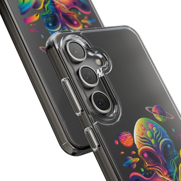 Alien Galaxy Clear Phone Case, Cosmic Phone Cover, Space Lover Gift, Unique Design for iPhone, Galaxy Phone Case - Image 68