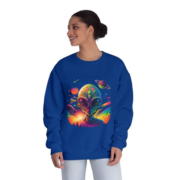 Colorful Alien Space Sweatshirt, Unisex Crewneck Sweatshirt, Perfect for Casual Wear, Gift for Sci-Fi Lovers, Cozy Fall Apparel - Image 56