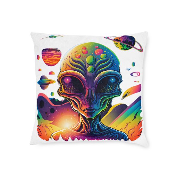 Colorful Alien Decor Pillow - Cozy Space Themed Cushion for Home, Bedroom, Sofa, Gift for Space Lovers, Galaxy Art Accent Pillow - Image 5