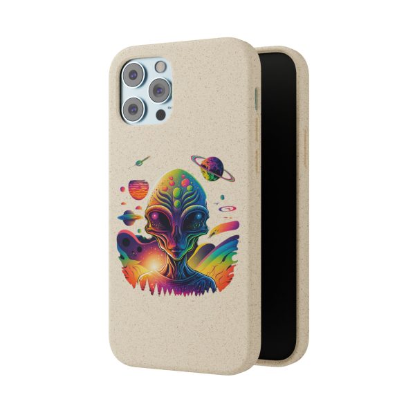 Vibrant Alien Biodegradable Phone Case, Eco-Friendly Galaxy Phone Cover, Unique Gift for Space Lovers, Fun Alien Design, Sustainable [...] - Image 38