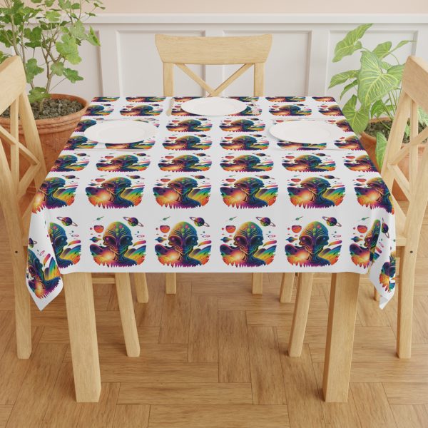 Vibrant Rainbow Tablecloth, Colorful Party Decor, Bohemian Dining Accessory, Summer BBQ Table Cover, Festive Table Setting - Image 4