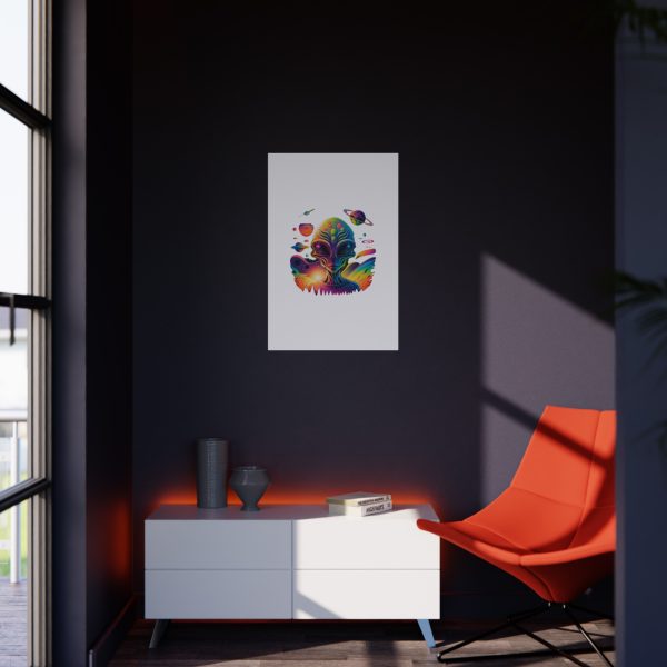 Vibrant Alien Foam Board Art Print, Space Decor, Unique Wall Art, Sci-Fi Home Decor, Gifts for Alien Lovers, Cosmic Alien Poster - Image 60