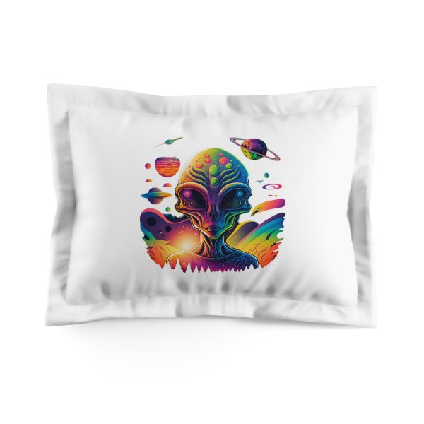 Alien Space Microfiber Pillow Sham, Cosmic Bedroom Decor, Gifts for Space Lovers, Unique Alien Art Bedding, Fun Home Accessories - Image 2