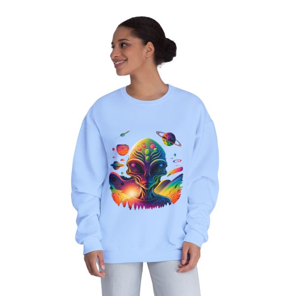 Colorful Alien Space Sweatshirt, Unisex Crewneck Sweatshirt, Perfect for Casual Wear, Gift for Sci-Fi Lovers, Cozy Fall Apparel - Image 40