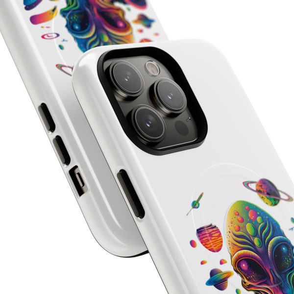 Vibrant Alien Phone Case - Funky Tough Magnetic Cover for Teens, Outer Space, Gift for Sci-Fi Lovers, Unique Cosmic Design - Image 44