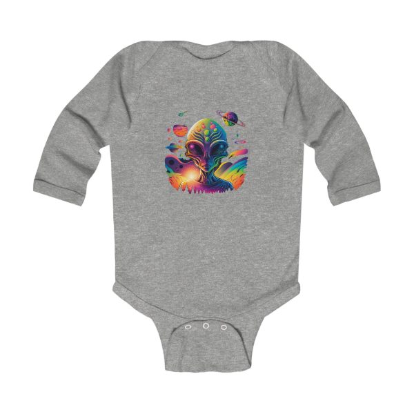 Colorful Cosmic Unicorn Infant Bodysuit, Baby Shower Gift, Toddler Apparel, Unique Baby Outfit, Fun Space Theme - Image 3