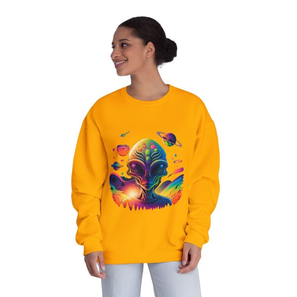 Colorful Alien Space Sweatshirt, Unisex Crewneck Sweatshirt, Perfect for Casual Wear, Gift for Sci-Fi Lovers, Cozy Fall Apparel - Image 24