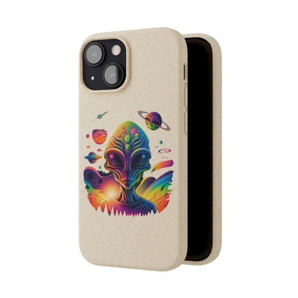 Vibrant Alien Biodegradable Phone Case, Eco-Friendly Galaxy Phone Cover, Unique Gift for Space Lovers, Fun Alien Design, Sustainable [...] - Image 74