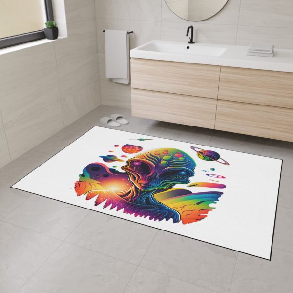 Vibrant Alien Art Floor Mat, Cosmic Area Rug, Outer Space Doormat, Unique Home Decor, Gift for Sci-Fi Lovers - Image 3