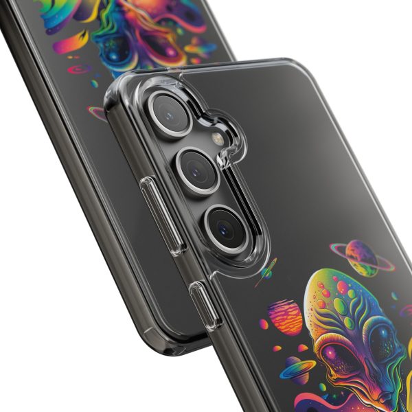 Alien Galaxy Clear Phone Case, Cosmic Phone Cover, Space Lover Gift, Unique Design for iPhone, Galaxy Phone Case - Image 72