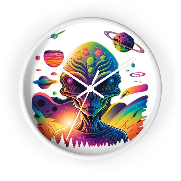 Vibrant Alien Wall Clock, Unique Home Decor, Gift for Sci-Fi Lovers, Colorful Wall Art, Statement Piece for Space Enthusiasts - Image 10