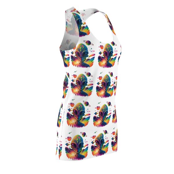 Vibrant Mandala Racerback Dress, Summer Casual Dress, Bohemian Style Dress, Festival Outfit, Unique Art Dress - Image 3