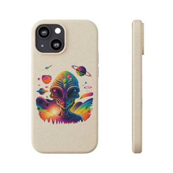 Vibrant Alien Biodegradable Phone Case, Eco-Friendly Galaxy Phone Cover, Unique Gift for Space Lovers, Fun Alien Design, Sustainable [...] - Image 73