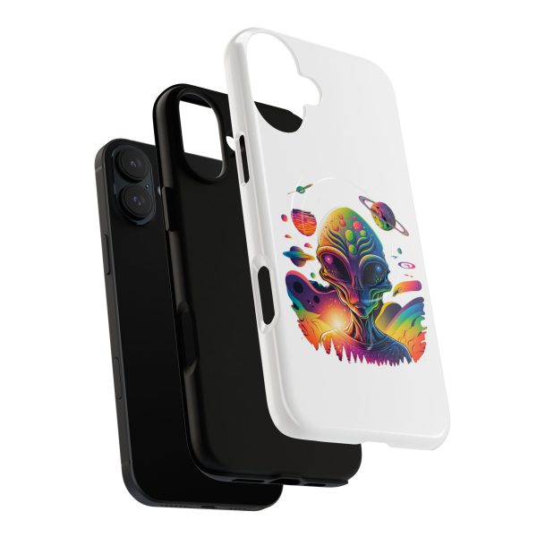 Vibrant Alien Phone Case - Funky Tough Magnetic Cover for Teens, Outer Space, Gift for Sci-Fi Lovers, Unique Cosmic Design - Image 69