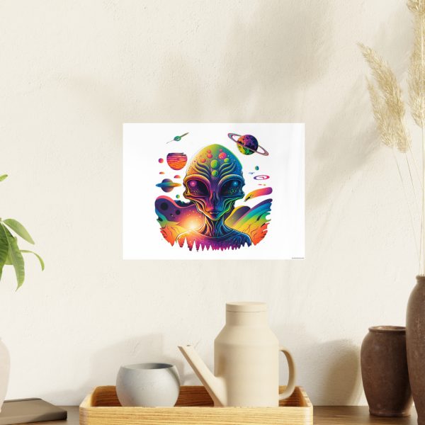 Colorful Alien Art Poster, Psychedelic Wall Decor, Outer Space Prints, Home Decoration, Gift for Sci-Fi Lovers - Image 120