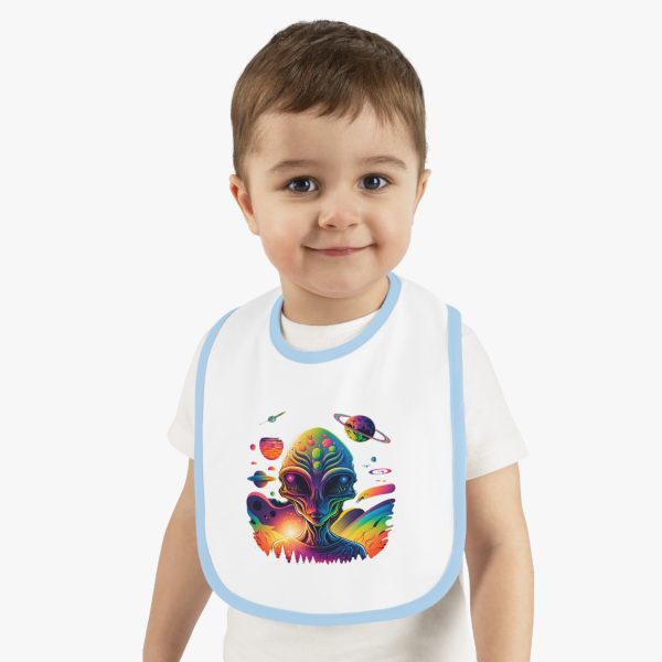 Baby Contrast Trim Jersey Bib - Image 5