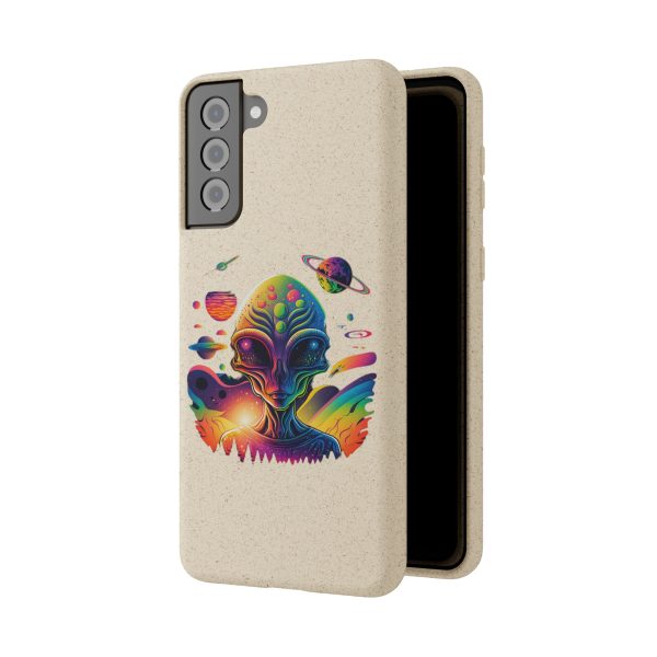 Vibrant Alien Biodegradable Phone Case, Eco-Friendly Galaxy Phone Cover, Unique Gift for Space Lovers, Fun Alien Design, Sustainable [...] - Image 118