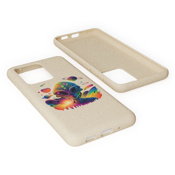 Vibrant Alien Biodegradable Phone Case, Eco-Friendly Galaxy Phone Cover, Unique Gift for Space Lovers, Fun Alien Design, Sustainable [...] - Image 52