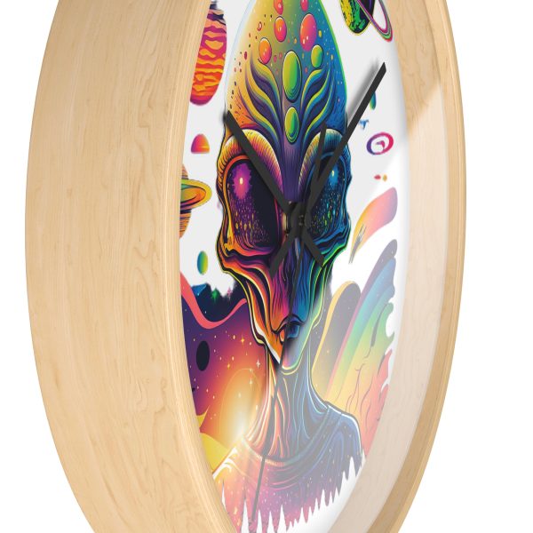 Vibrant Alien Wall Clock, Unique Home Decor, Gift for Sci-Fi Lovers, Colorful Wall Art, Statement Piece for Space Enthusiasts - Image 14