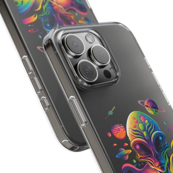 Alien Galaxy Clear Phone Case, Cosmic Phone Cover, Space Lover Gift, Unique Design for iPhone, Galaxy Phone Case - Image 92
