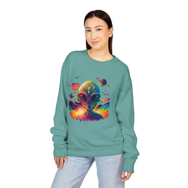 Colorful Alien Crewneck Sweatshirt, Unisex Halloween Sweatshirt, Gift for Sci-Fi Lovers, Cozy Graphic Crewneck, Space-Themed Apparel - Image 31