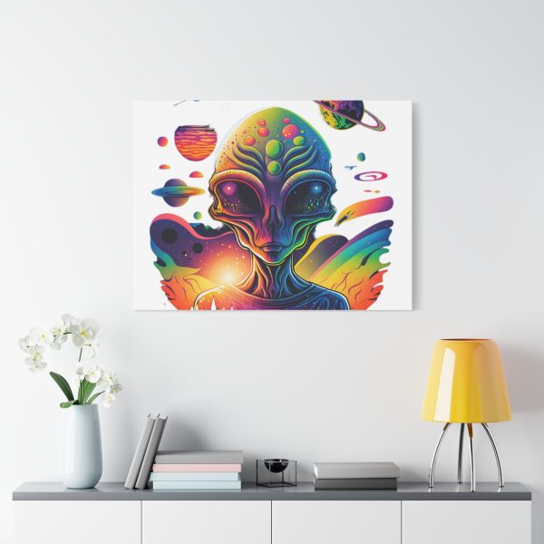 Alien Art Canvas Print, Colorful Wall Decor, Retro Sci-Fi Artwork, Unique Home Accent, Space Lover Gift - Image 107