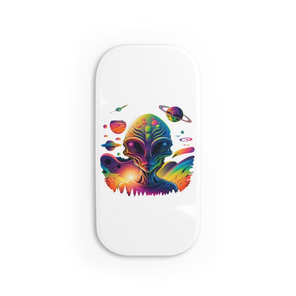 Colorful Alien Phone Grip, Fun Phone Accessory, Geek Gifts, Cosmic Phone Stand, Unique Phone Holder, Science Fiction Gifts
