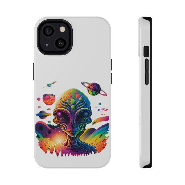 Colorful Alien Phone Case for Protection and Style, Galaxy-Themed Case, Retro Vibe Case, Unique Gift for Sci-Fi Lovers, Planet Design Case