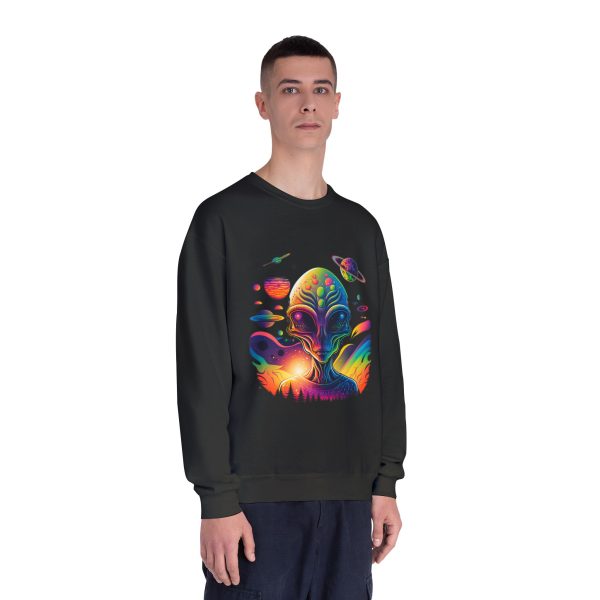 Colorful Alien Space Sweatshirt, Unisex Crewneck Sweatshirt, Perfect for Casual Wear, Gift for Sci-Fi Lovers, Cozy Fall Apparel - Image 11