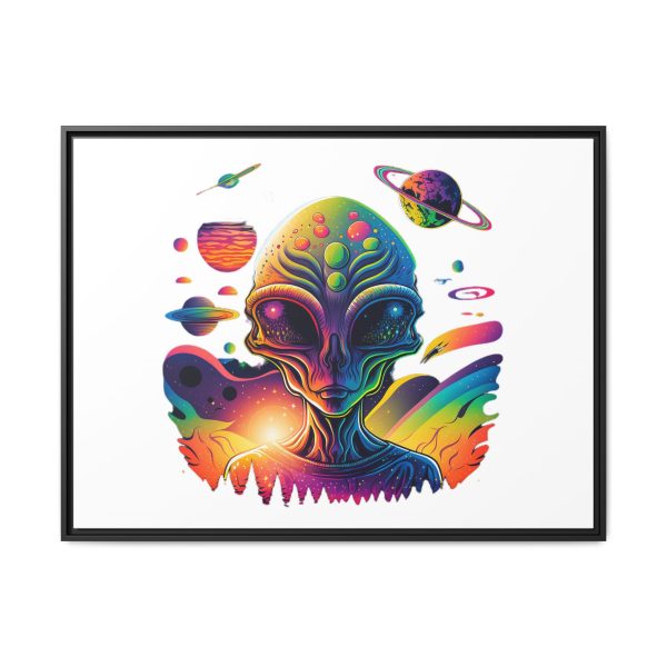 Vibrant Alien Canvas Art Print, Framed Decor for Sci-Fi Lovers, Cosmic Wall Art, Colorful Home Decoration, Unique Gift Idea - Image 33