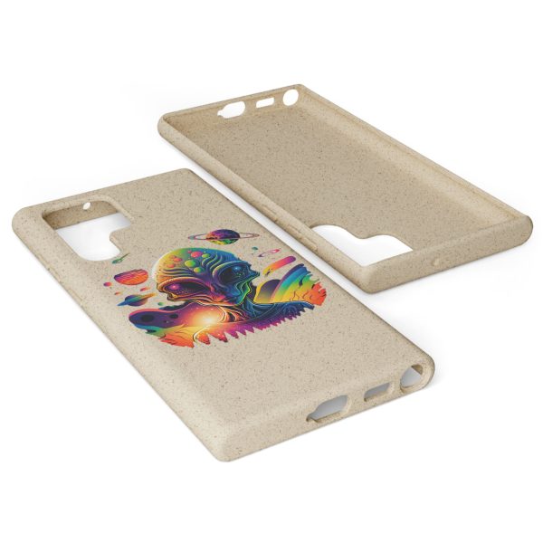 Vibrant Alien Biodegradable Phone Case, Eco-Friendly Galaxy Phone Cover, Unique Gift for Space Lovers, Fun Alien Design, Sustainable [...] - Image 148