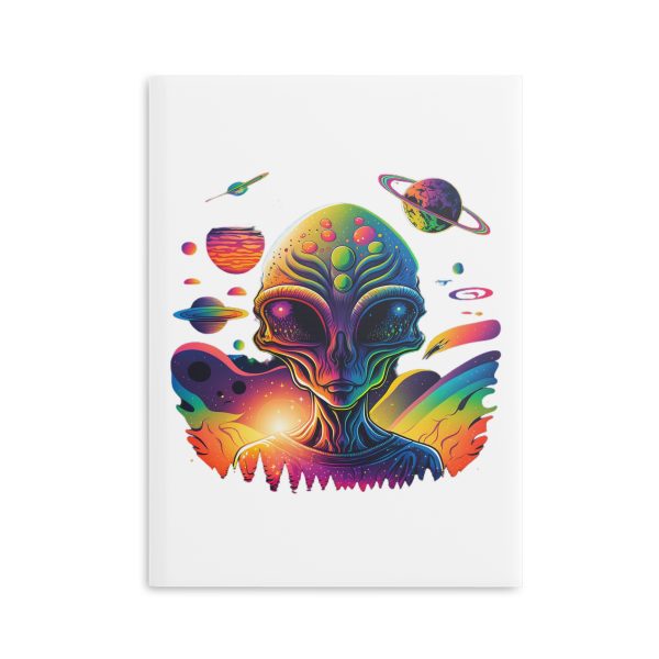 Vibrant Alien Hardcover Notebook, Journal for Dreamers, Gifts for Writers, Artistic Stationery, Cosmic Themed Gift - Image 58