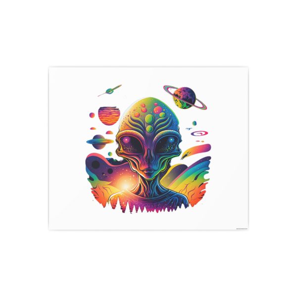 Colorful Alien Art Poster, Psychedelic Wall Decor, Outer Space Prints, Home Decoration, Gift for Sci-Fi Lovers - Image 130