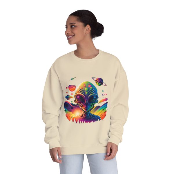 Colorful Alien Space Sweatshirt, Unisex Crewneck Sweatshirt, Perfect for Casual Wear, Gift for Sci-Fi Lovers, Cozy Fall Apparel - Image 16